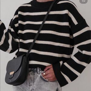 H&M Black and White Striped Sweater, New with Tags.